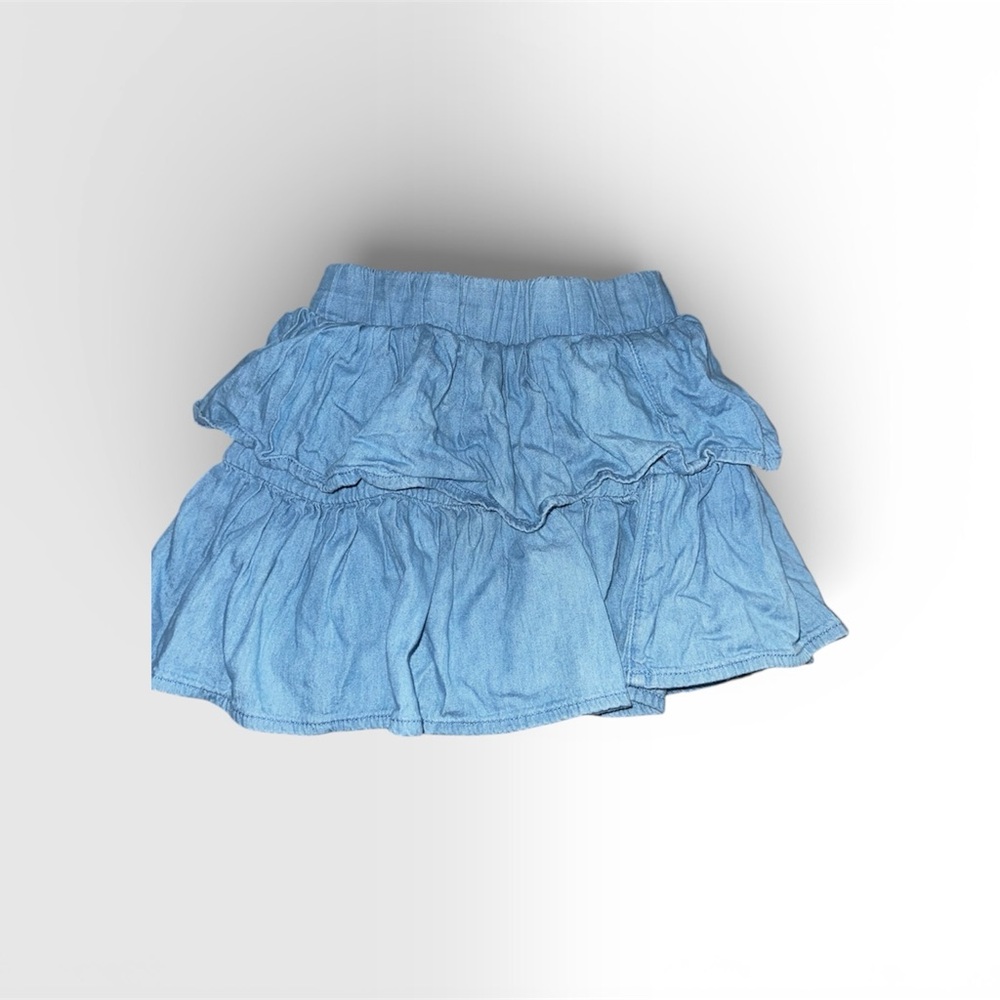 Light Blue Tiered Denim Mini Skirt. 2 skirt for $10